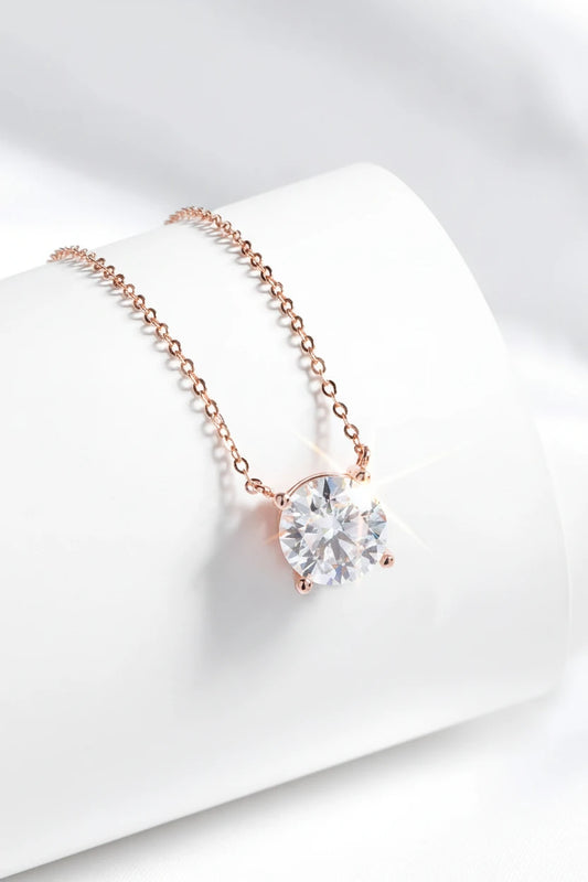 Moissanite Round Pendant