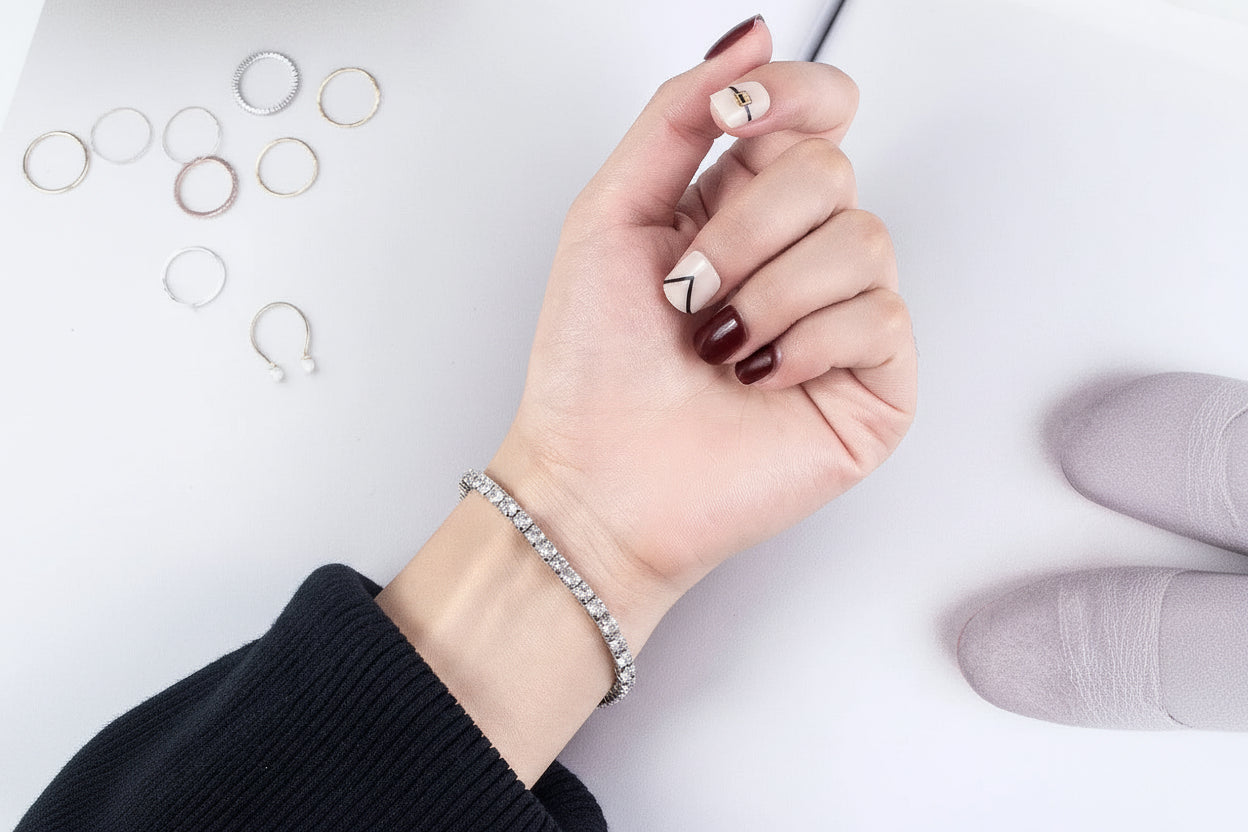 Silver Geometric Bracelet