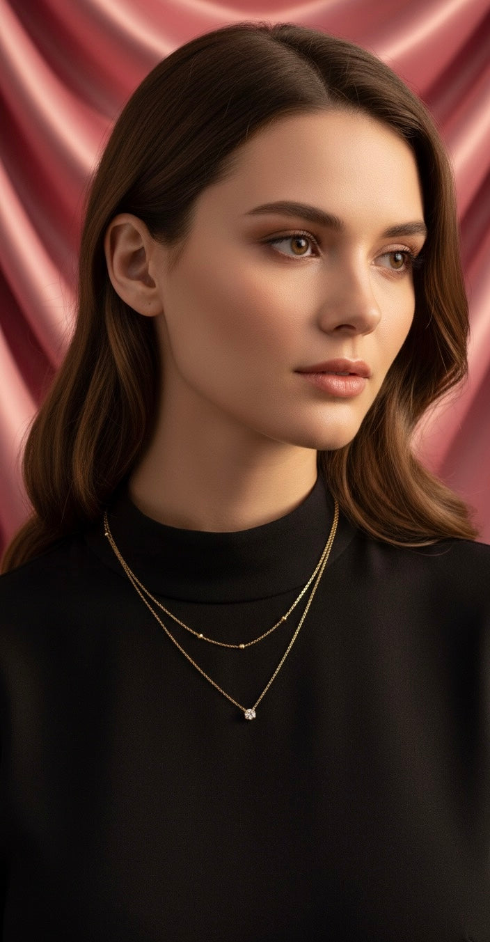 Double Shine Zirconia Choker