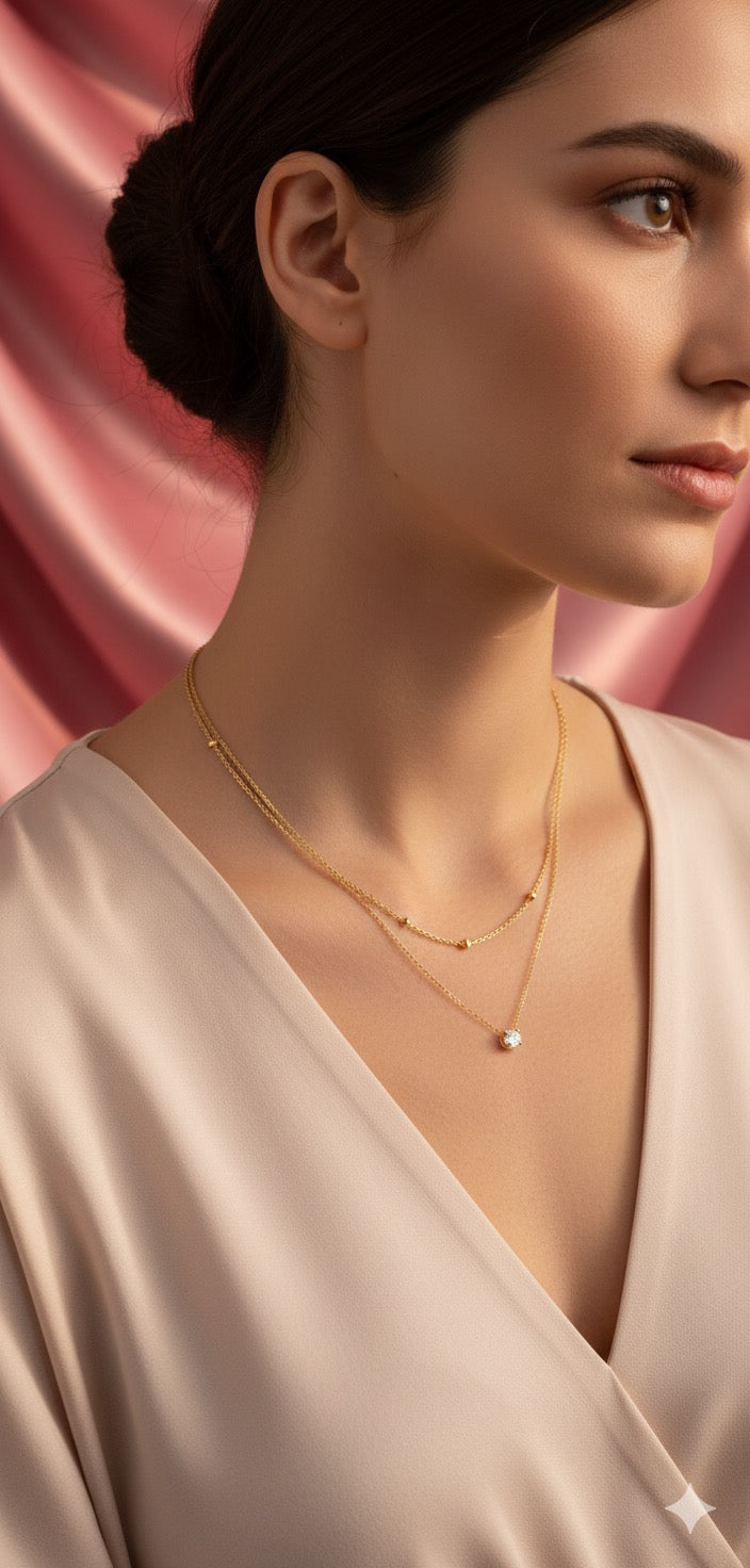 Double Shine Zirconia Choker