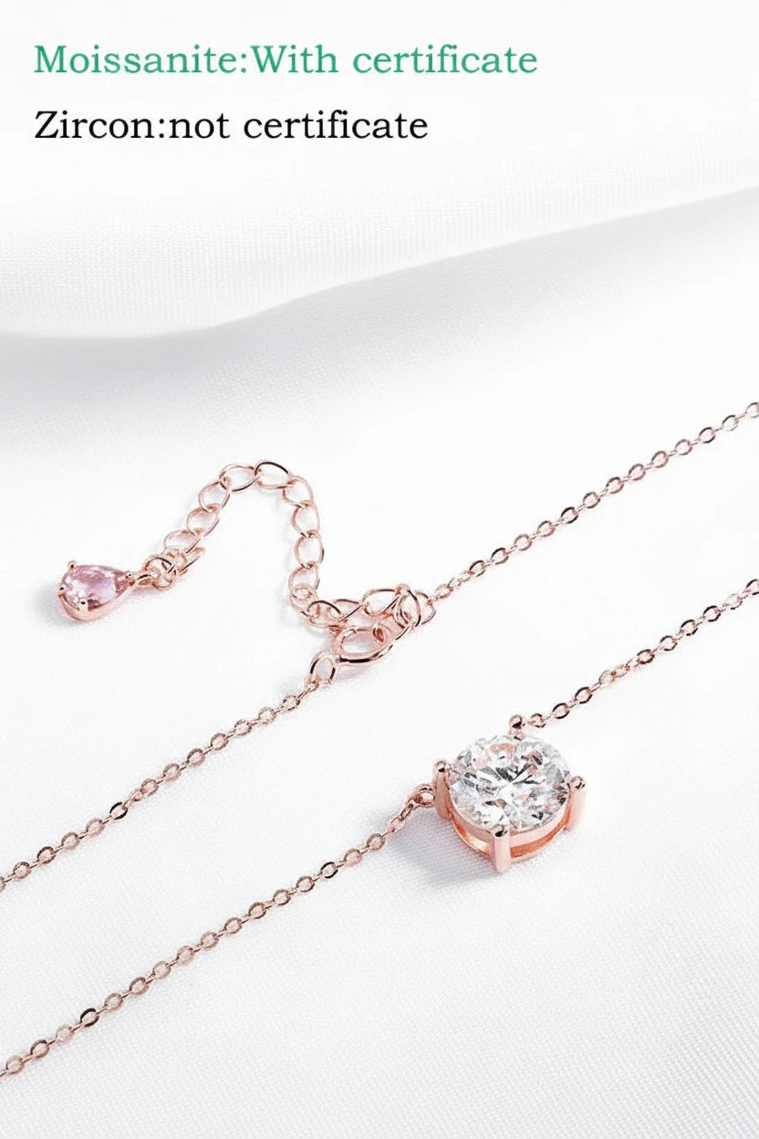 Moissanite Round Pendant