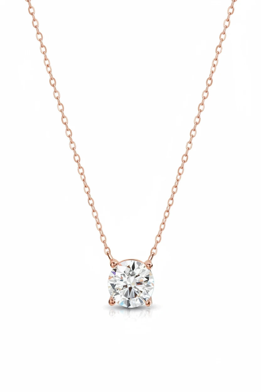 Moissanite Round Pendant