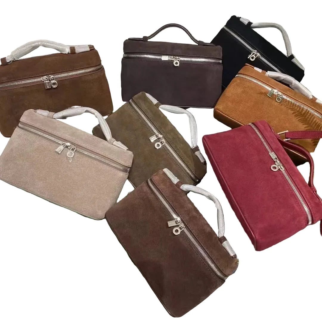 Genuine Suede Leather Handbag