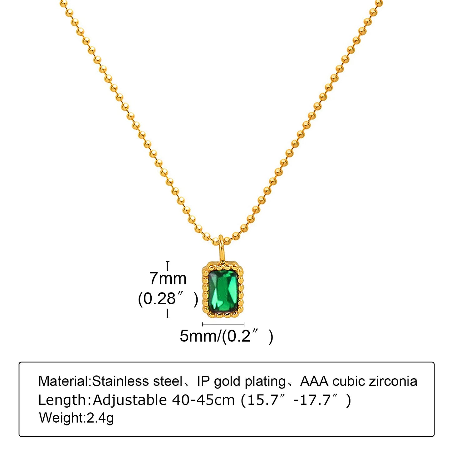 Green Zircon Pendant