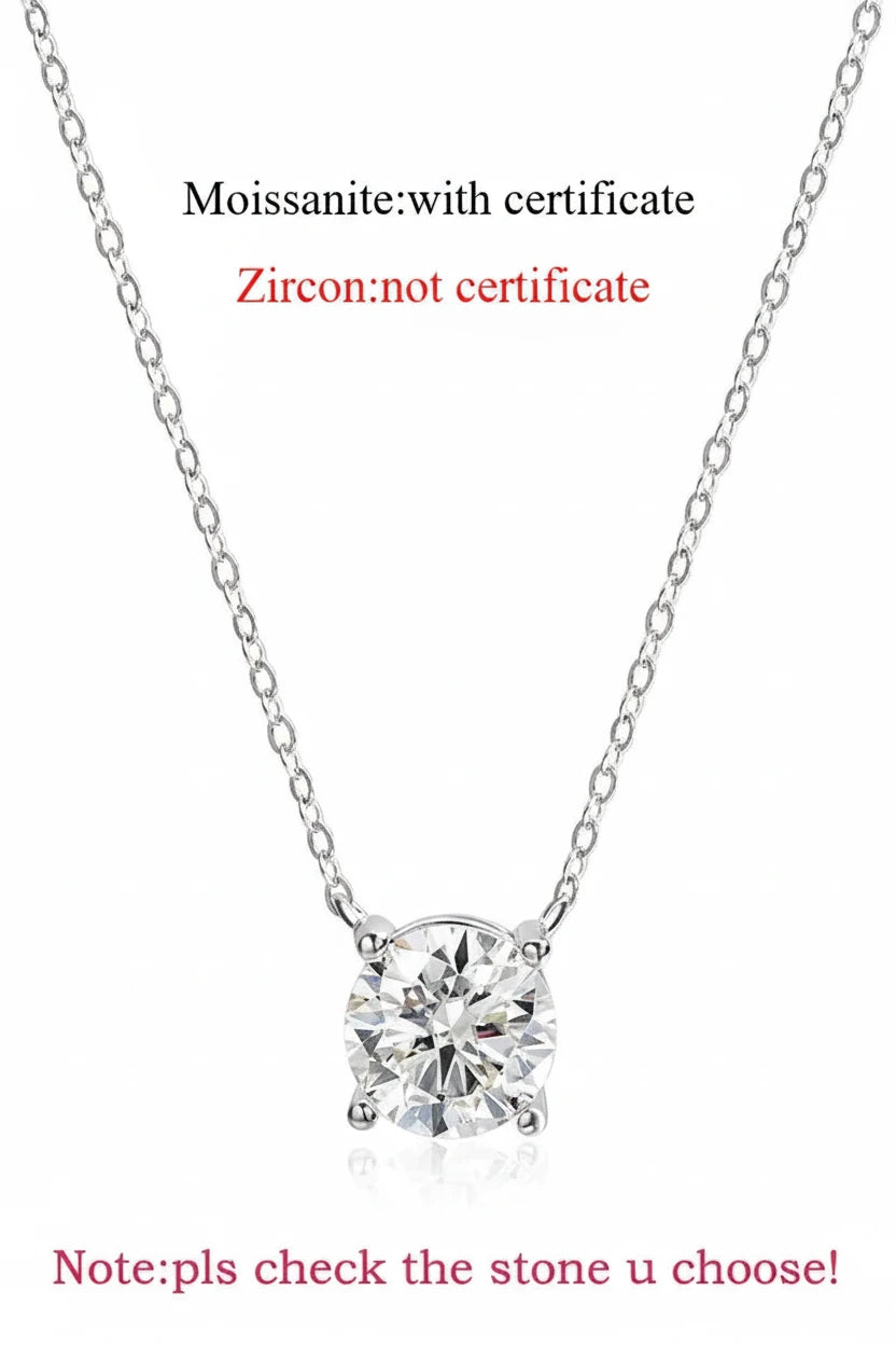 Moissanite Round Pendant