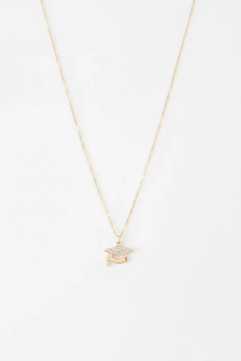 Graduation Hat Pendant Necklace