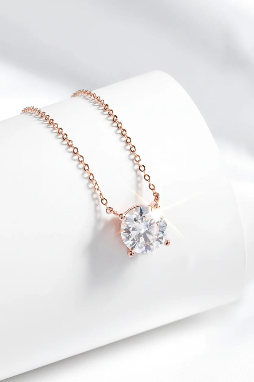 Moissanite Round Pendant