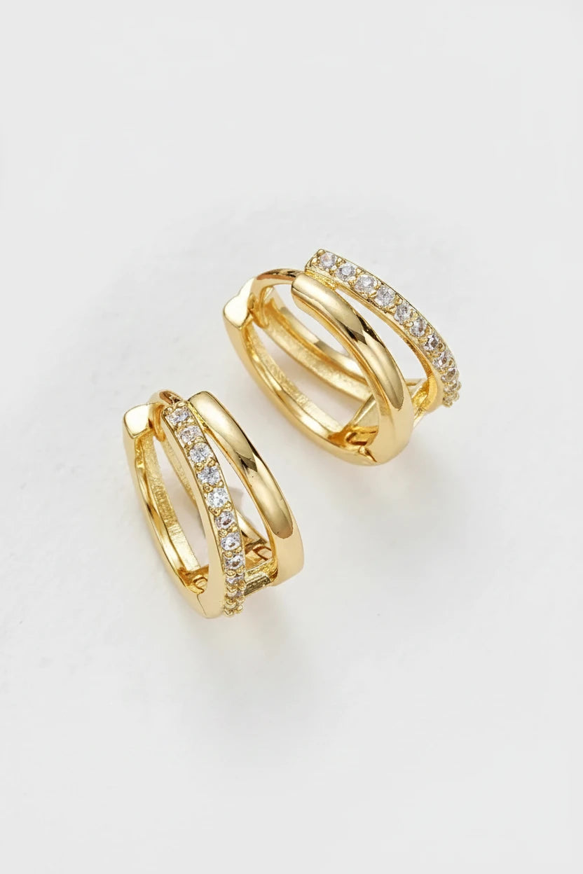 Gold Double Hoop Earrings