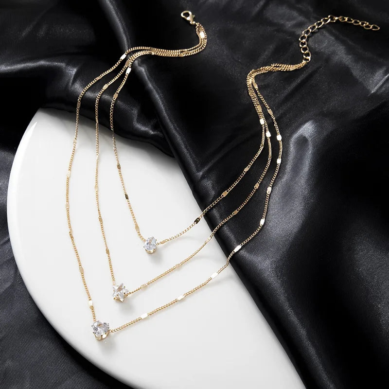 Sparkling Heart Pendant Necklace