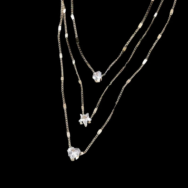 Sparkling Heart Pendant Necklace