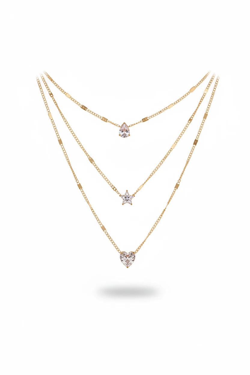 Sparkling Heart Pendant Necklace