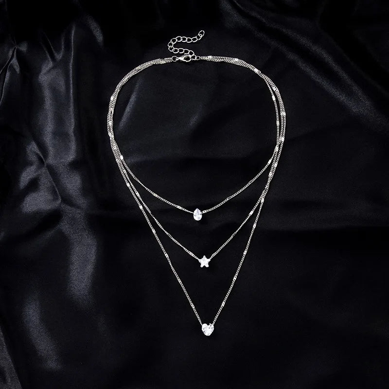 Sparkling Heart Pendant Necklace