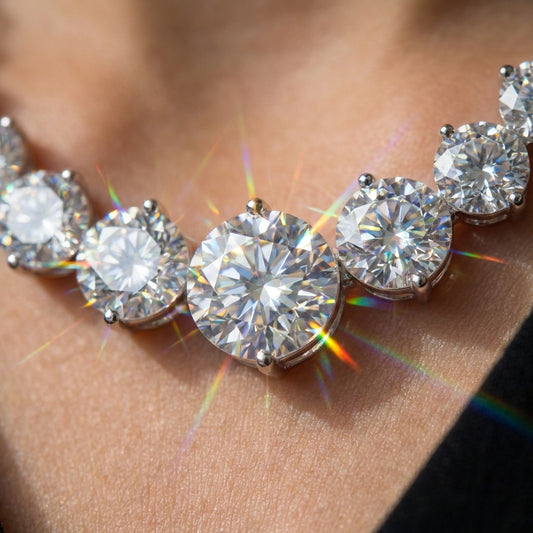 Moissanite Oval Pendant